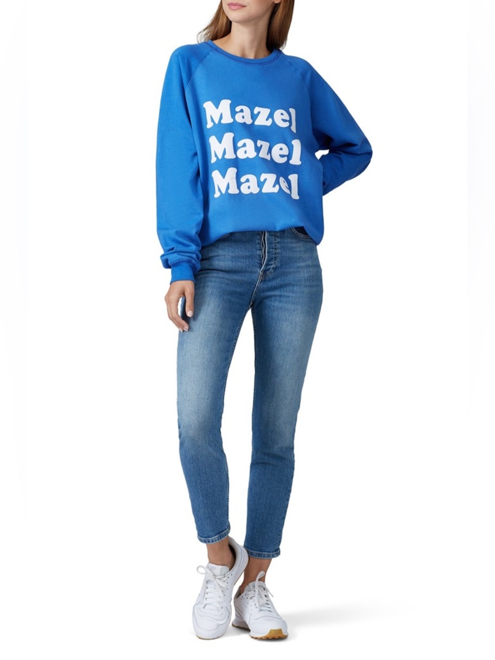 NWT Show Me Your MuMu Mazel Cole Sweatshirt Blue 'Mazel' Graphic Size S